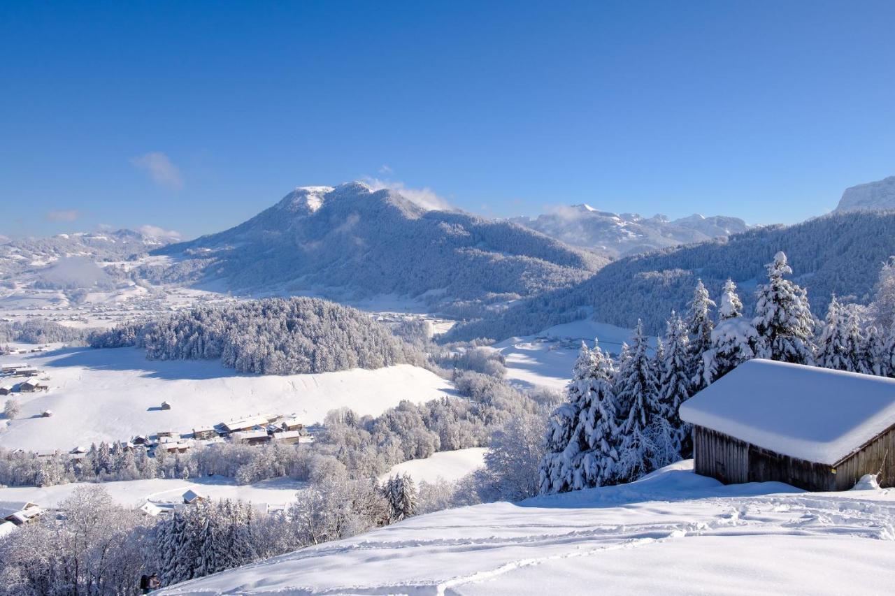 Heuberg 1014 - Ferien - Wohnen Apartment Schwarzenberg im Bregenzerwald Bagian luar foto